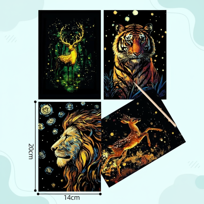 GlowArt – Glow-in-the-dark – Set di gratta e vinci