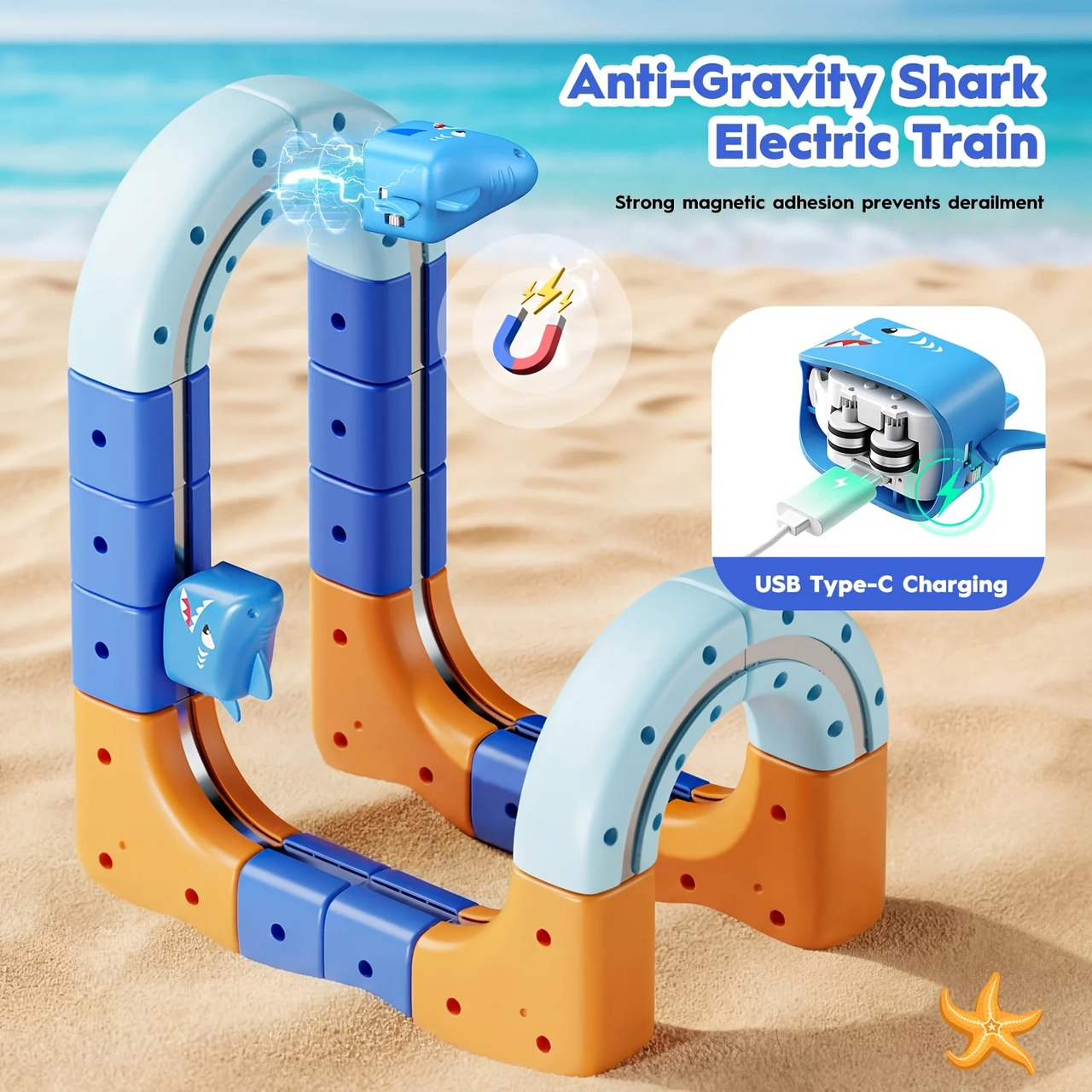 SharkRail – Divertente e interattivo – Circuito ferroviario elettrico