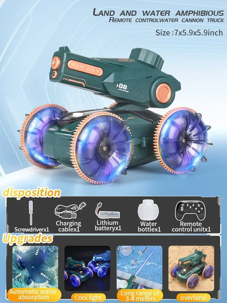 Aqua Racer™ – Doppio così duro – Auto da corsa anfibia RC