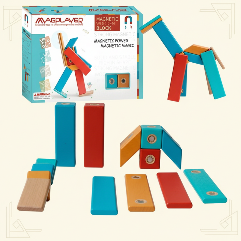 MagPlayer – Creatività e motricità – Blocchi magnetici in legno fai da te
