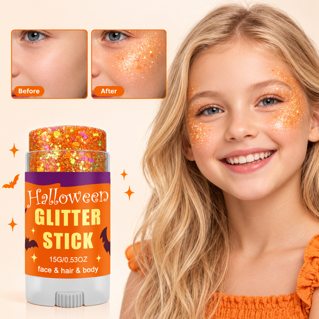 GlitterPop – Scintillante e festoso – Stick glitterato di Halloween per viso, capelli e corpo