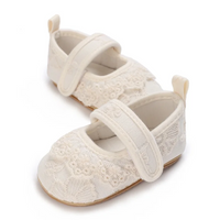 Thumbnail for PrincessLace – Eleganti e carine – Scarpine da neonato con pizzo e chiusura in velcro