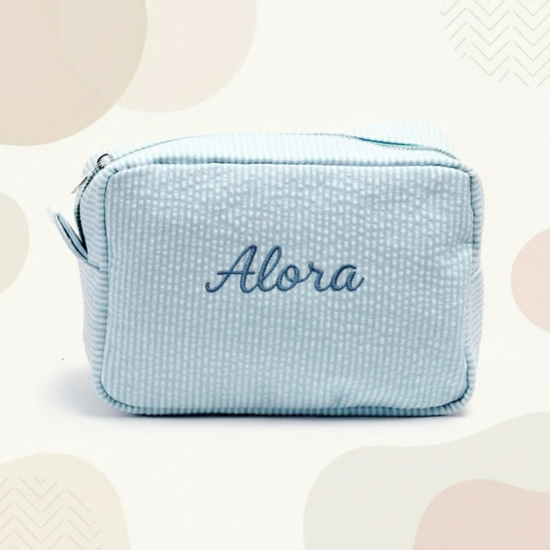 Striped Name Pouch – Personalizzata ed elegante – Trousse