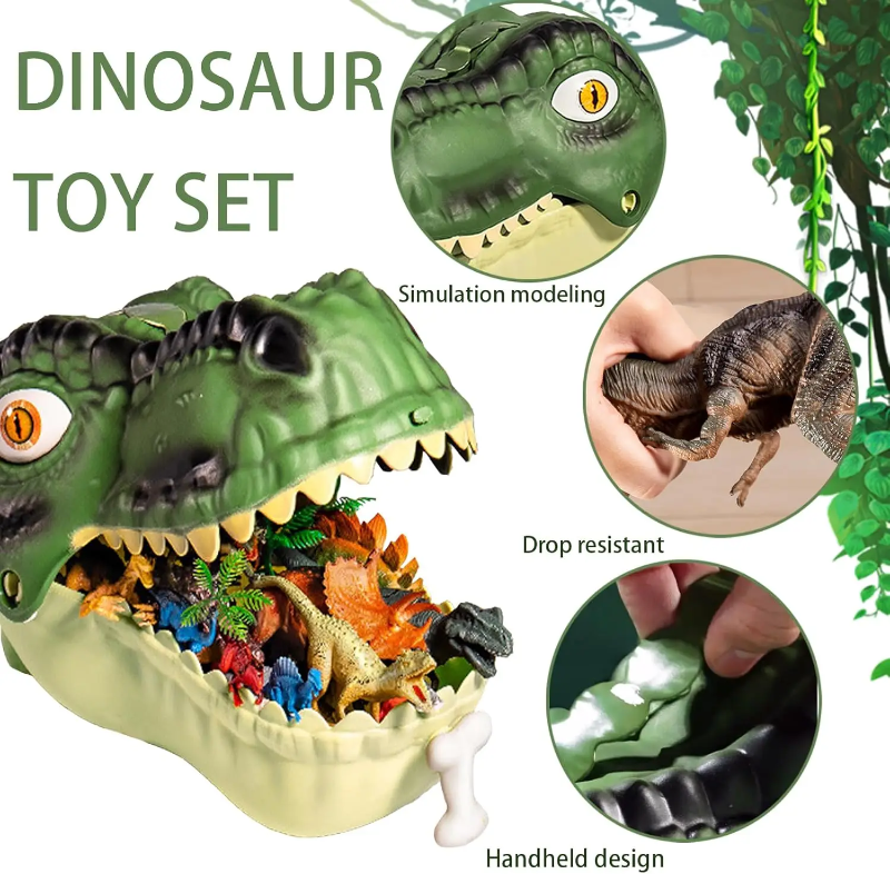 DinoWorld – Creativo e realistico – Set di gioco “Testa di dinosauro”
