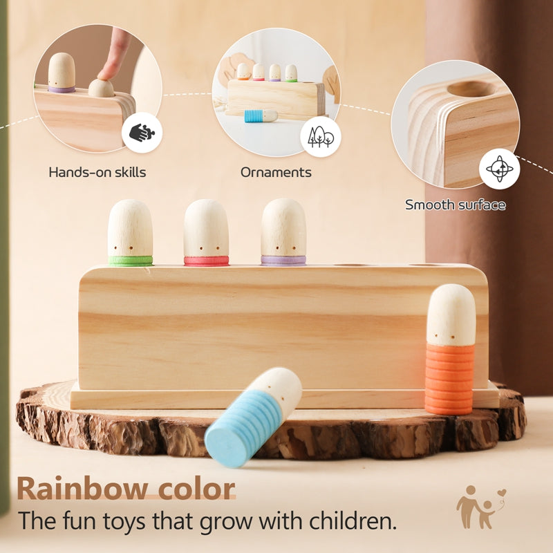 Color Spring – Giocare e crescere – Giocattoli sensoriali in legno per neonati