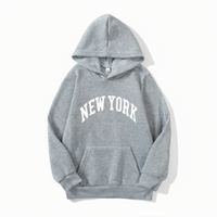 Thumbnail for MiniUrban – Accogliente ed elegante – Maglione con cappuccio e stampa Los Angeles/New York