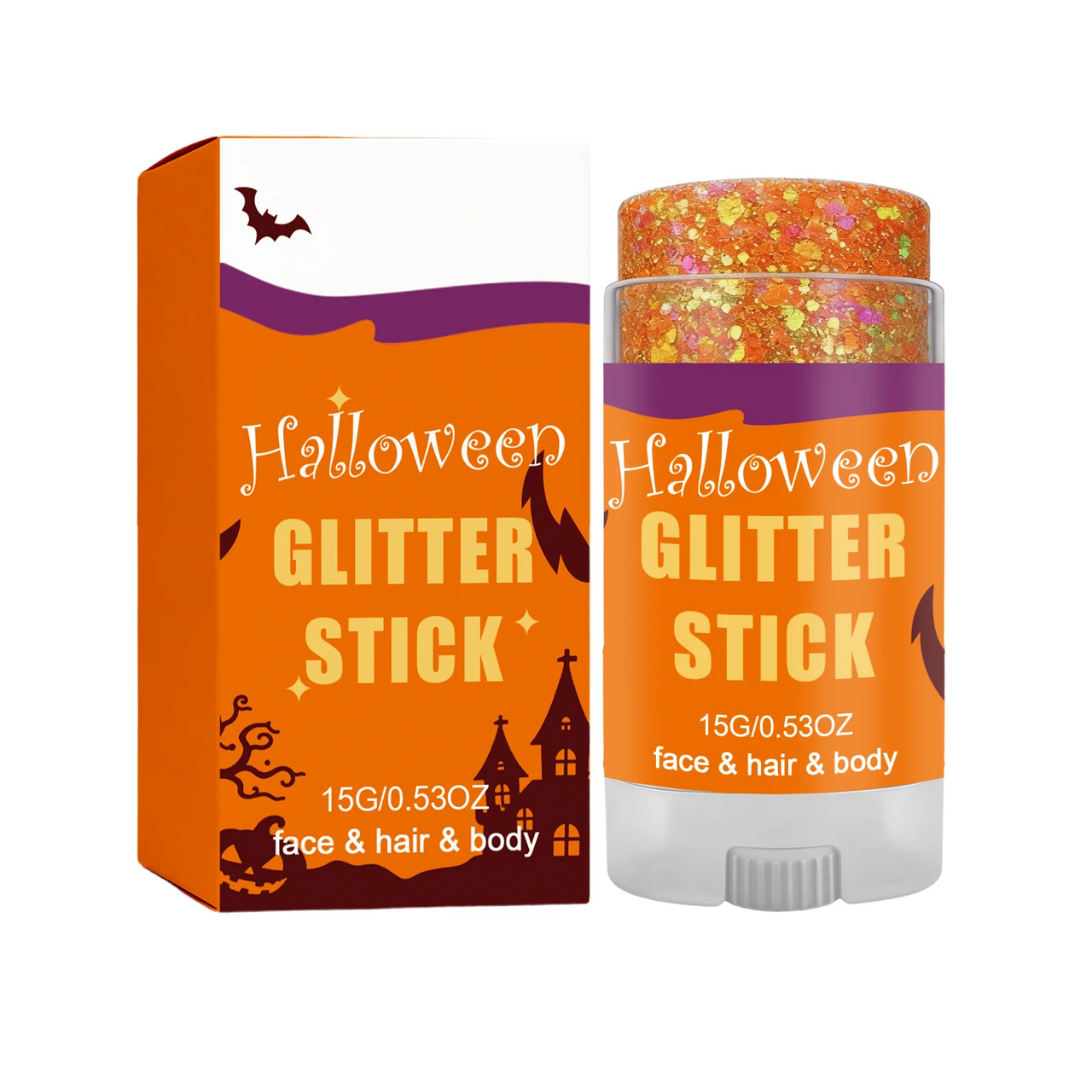 GlitterPop – Scintillante e festoso – Stick glitterato di Halloween per viso, capelli e corpo