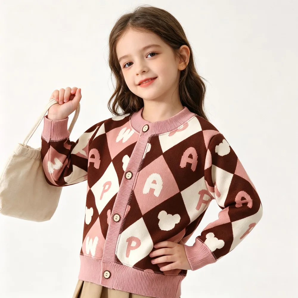 CozyCardi – Morbido e caldo – Cardigan lavorato a maglia con simpatiche stampe