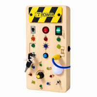 Thumbnail for TinyTech – Busy Board in legno con lucine e interruttori – Giocattolo educativo