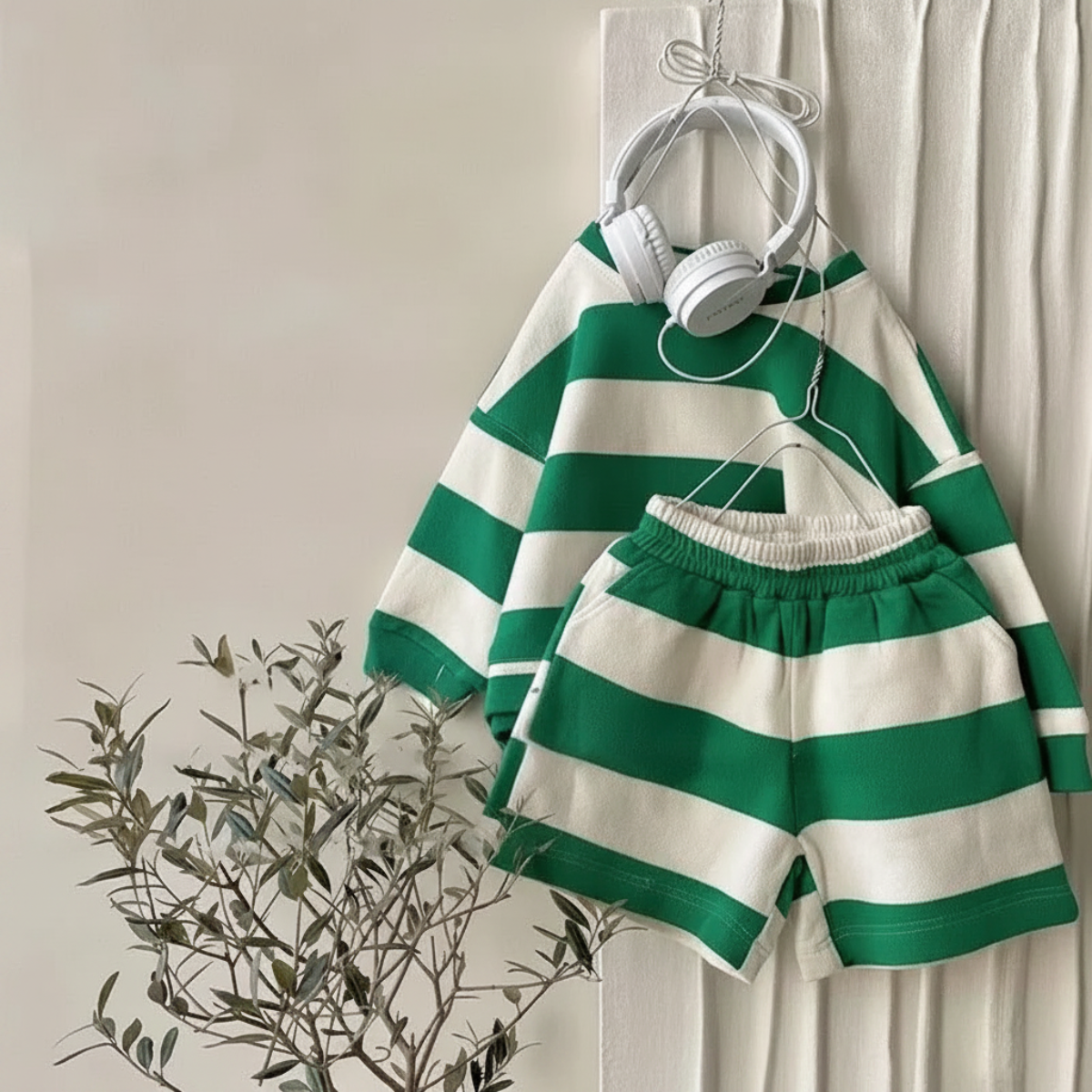 LittleStyle – Morbido e confortevole – Set Comfy in cotone a righe