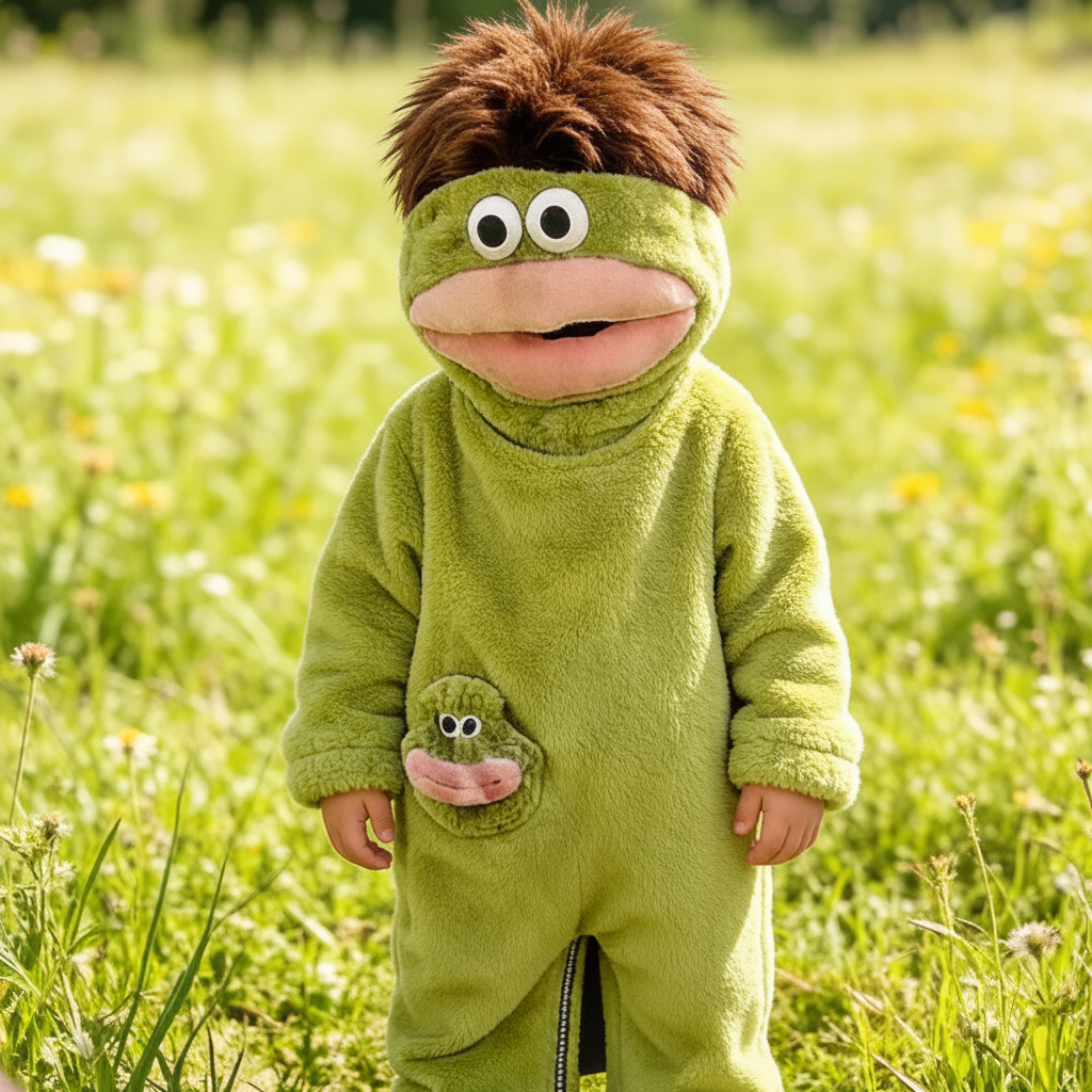 LittleMonster – Comodo e carino – Tutina per bambini con un divertente disegno di un mostro