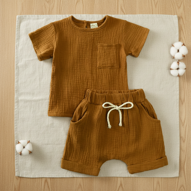 Baby Summer Outfit – Leggero e confortevole – Set di abbigliamento