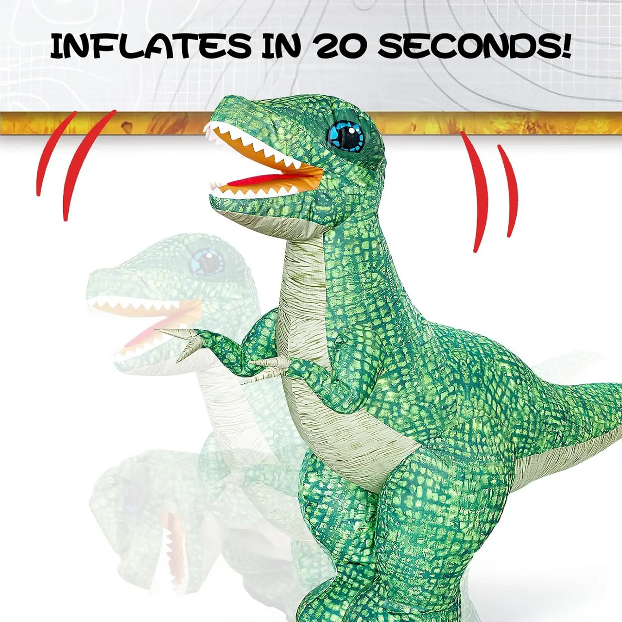 MegaDino – Avventuroso e interattivo – Dinosauro gonfiabile telecomandato