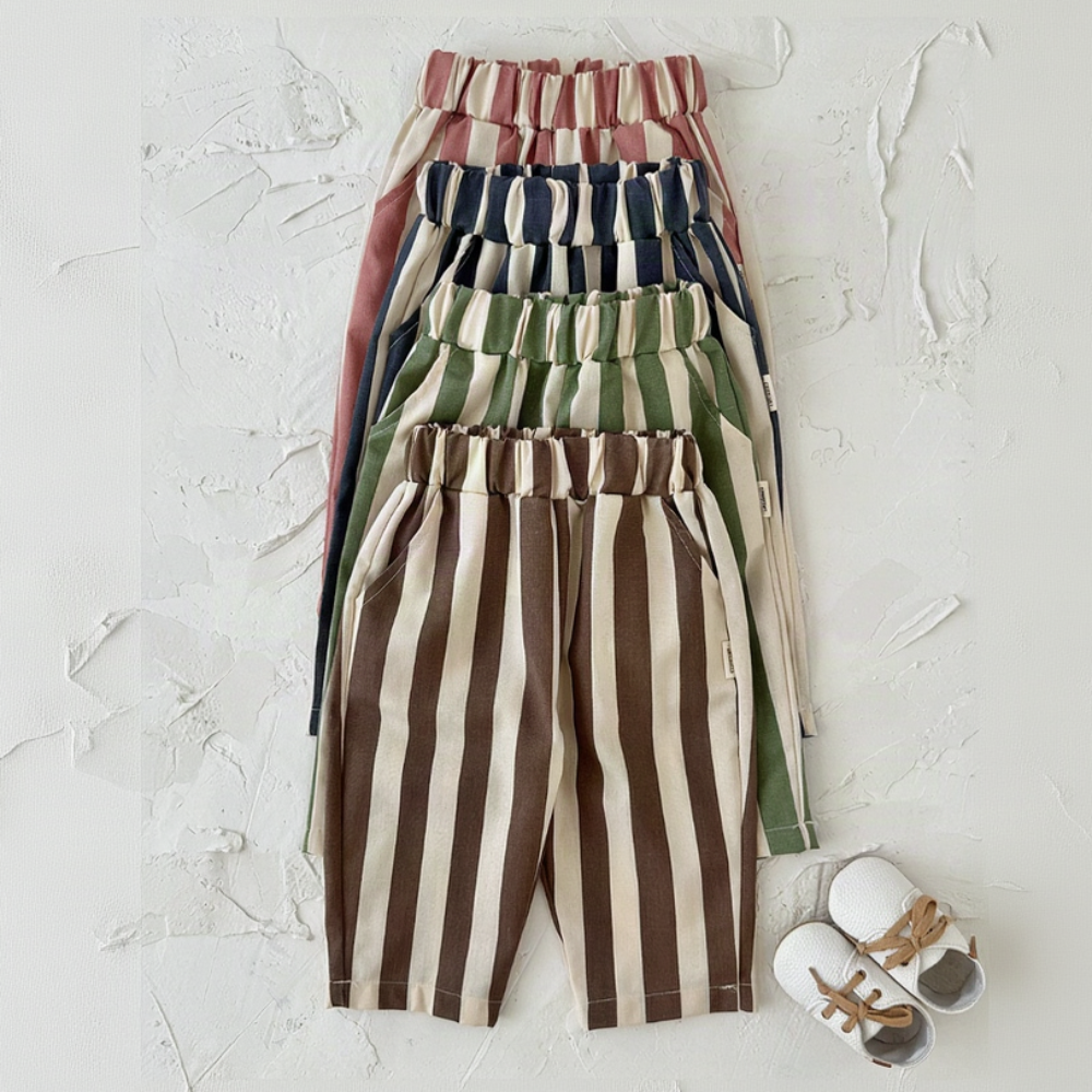 SoftStripe – Morbidi e comodi – Pantaloncini per neonati con motivo a righe