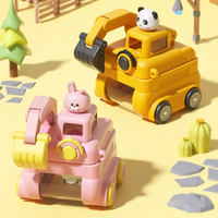 Thumbnail for TinyExcavators – Unica e funzionale – Bottiglia d'acqua a forma di escavatore con cannuccia