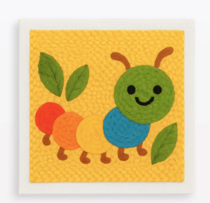 ThreadArt – Fatto a mano e colorato – Set da ricamo con animali