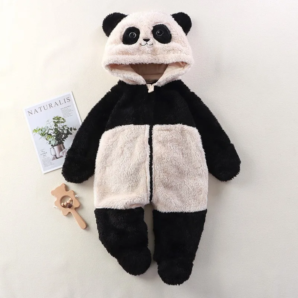 CozyBear – Morbido e caldo – Tutina per neonati con cappuccio a forma di animale
