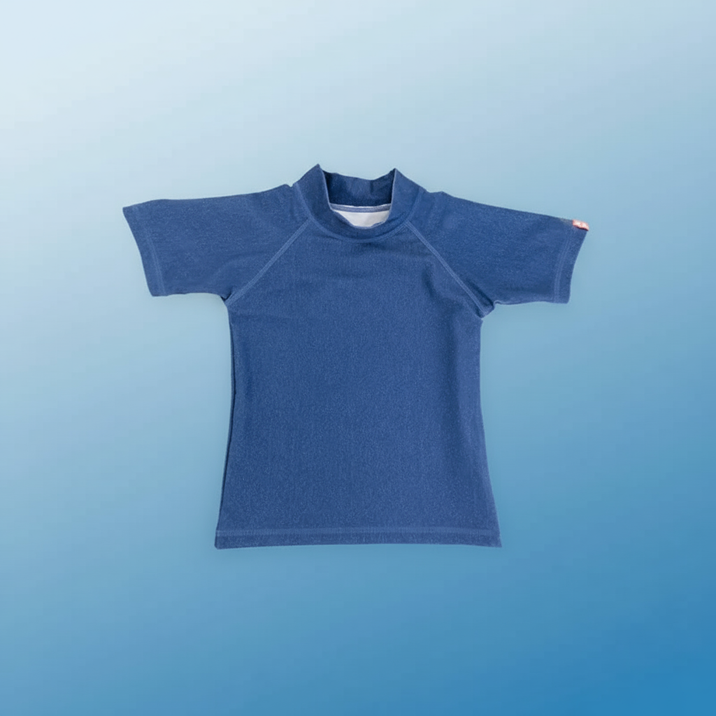 SunnyGuard – Estivo e protettivo – Maglietta da bagno anti-UV a maniche corte per bambini