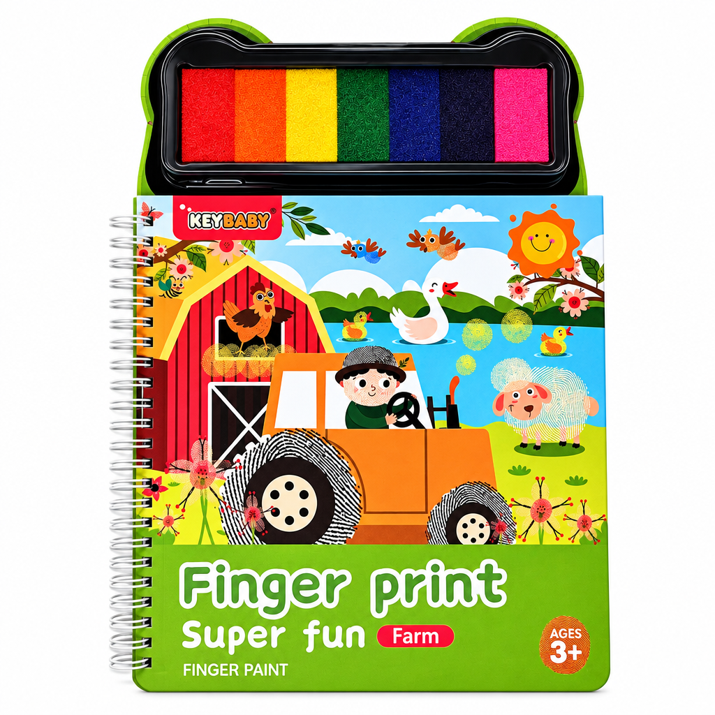 FingerArt – Creativo e colorato – Libro di pittura con le dita per bambini
