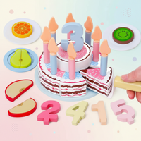 Thumbnail for Wooden Cake Cutting Toy – Creatività e giochi di ruolo – Torta di compleanno in legno