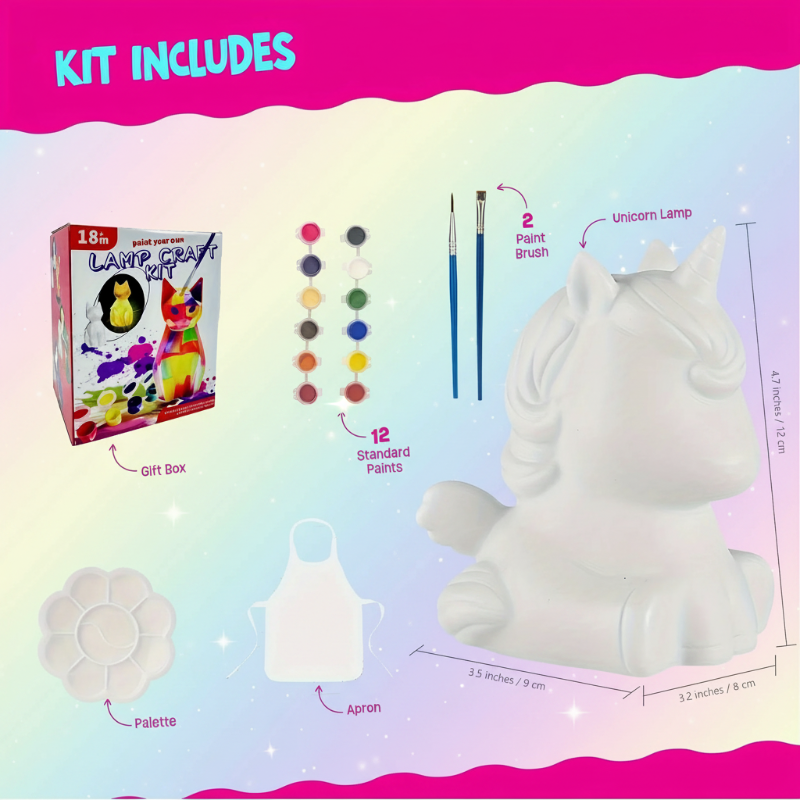 MiniCrafters – Creatività e apprendimento – Set di colori per dipingere animali su lampade fai da te