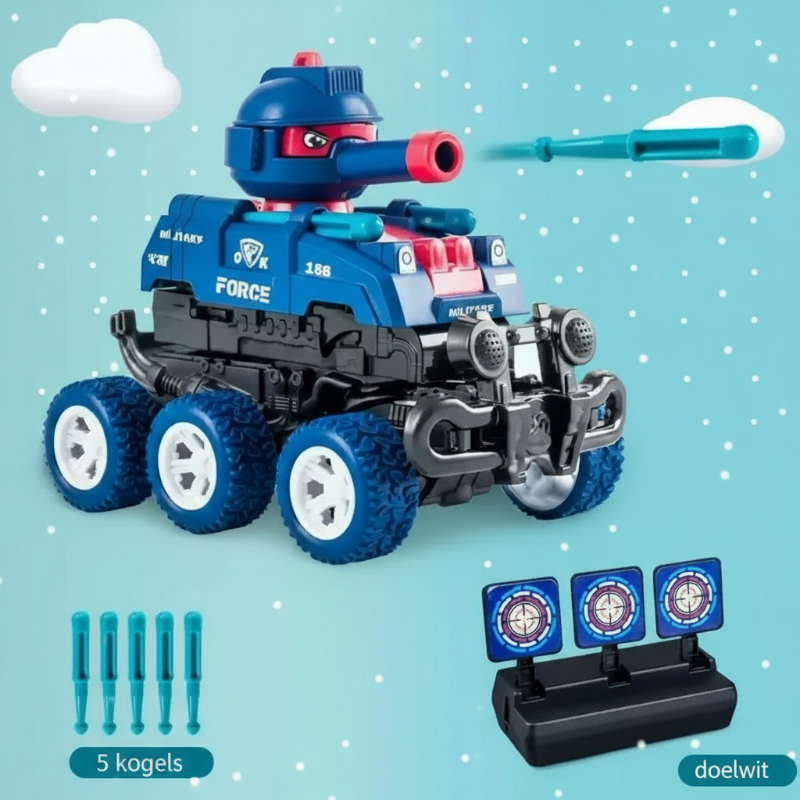 TankHero – Attivo e robusto - Serbatoio giocattolo con funzione di sparo