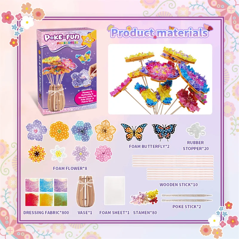 DIY Flower Poke Art – Creativo e istruttivo – Kit per creare composizioni floreali
