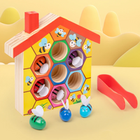 Thumbnail for HoneyHive – Montessori & Educativo – Gioco di smistamento delle api in legno