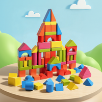 Thumbnail for BlockyFun – Creativo ed educativo – Set di blocchi da costruzione in legno da 100 pezzi