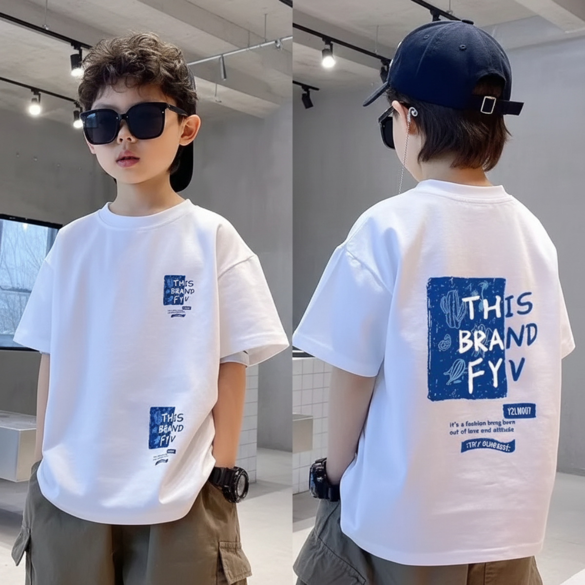 BrightTees – Comoda e colorata – T-shirt con stampa separata