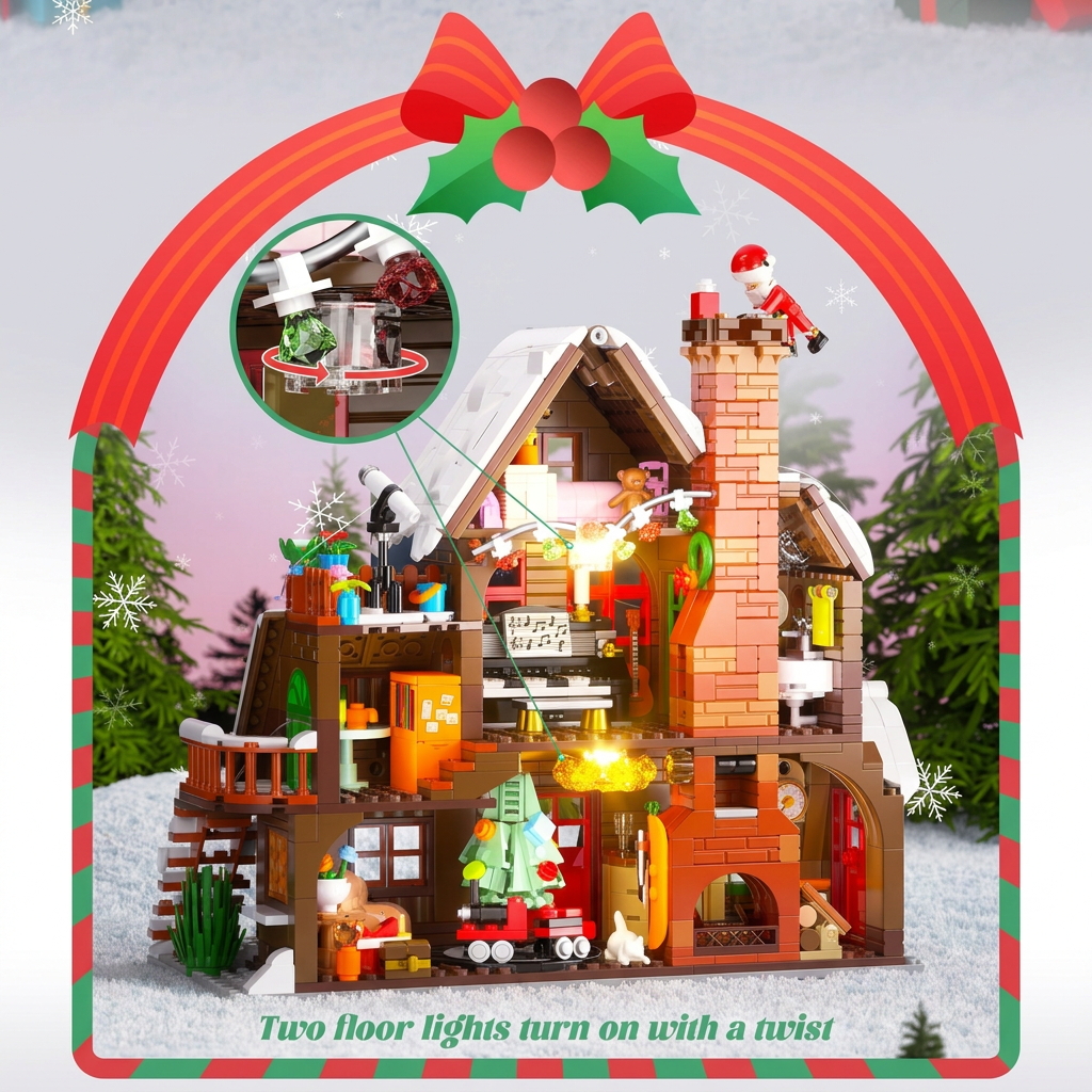 ChristmasHome – Festoso e creativo – Kit di costruzione “Casetta di Natale”