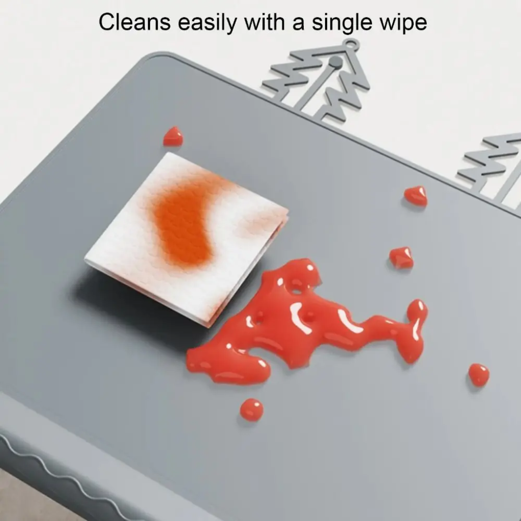 BabySafe – Pratico e igienico – Tovaglietta in silicone con bordo rialzato