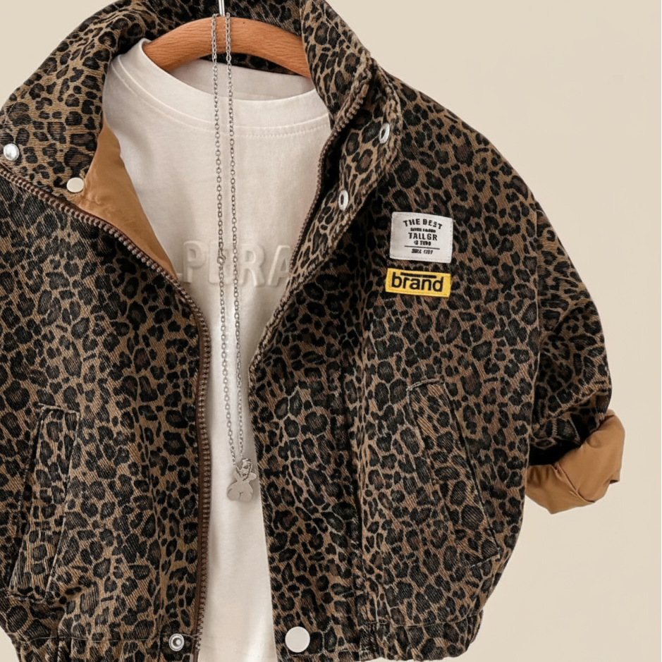 Mini Fashion – Robusto e confortevole – Giacca con stampa leopardata