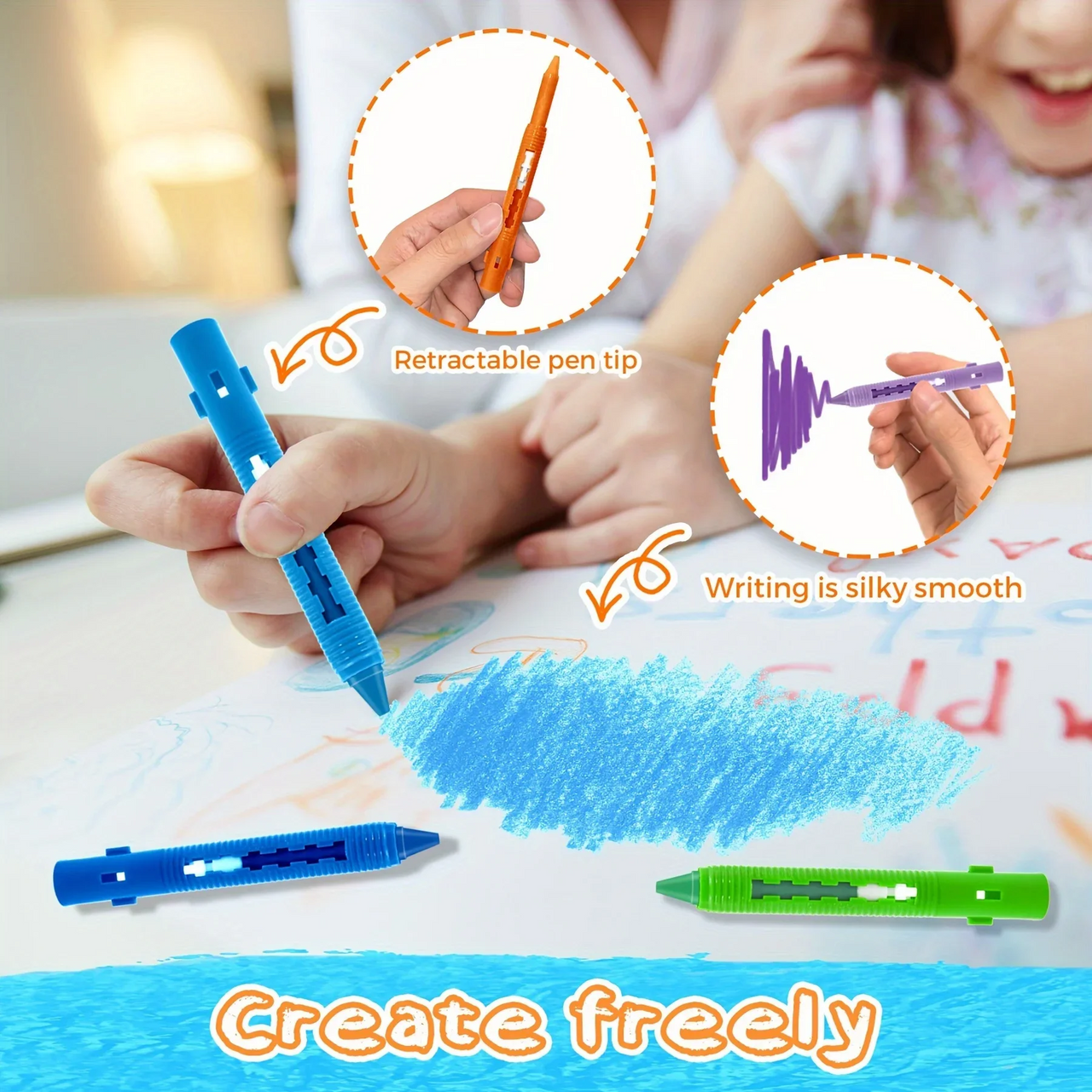 DoodleBath – Colorato e divertente – Set di 6 gessetti da bagno