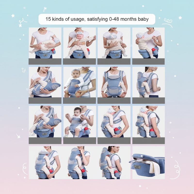 CozyCarry – Pratico e regolabile – Marsupio 3 in 1 per bambini