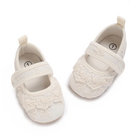 Thumbnail for PrincessLace – Eleganti e carine – Scarpine da neonato con pizzo e chiusura in velcro