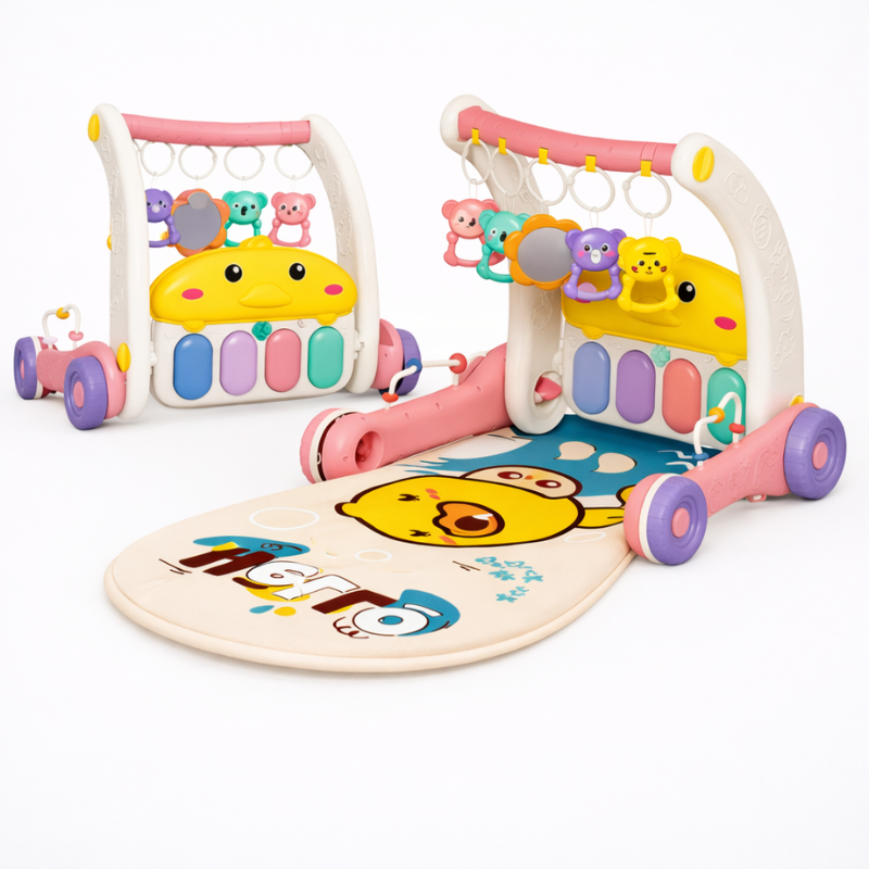 Step & Play – Interattivo e sicuro – 3 in 1 Walker & Baby Gym