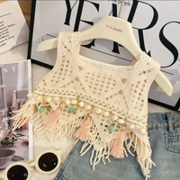 Thumbnail for MiniChic – Elegante e comodo – Set composto da top in stile boho e pantaloncini di jeans