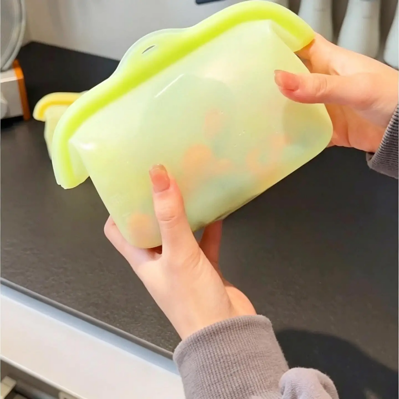 MealSaver – Pratico e riutilizzabile – Sacchetto in silicone per la conservazione degli alimenti