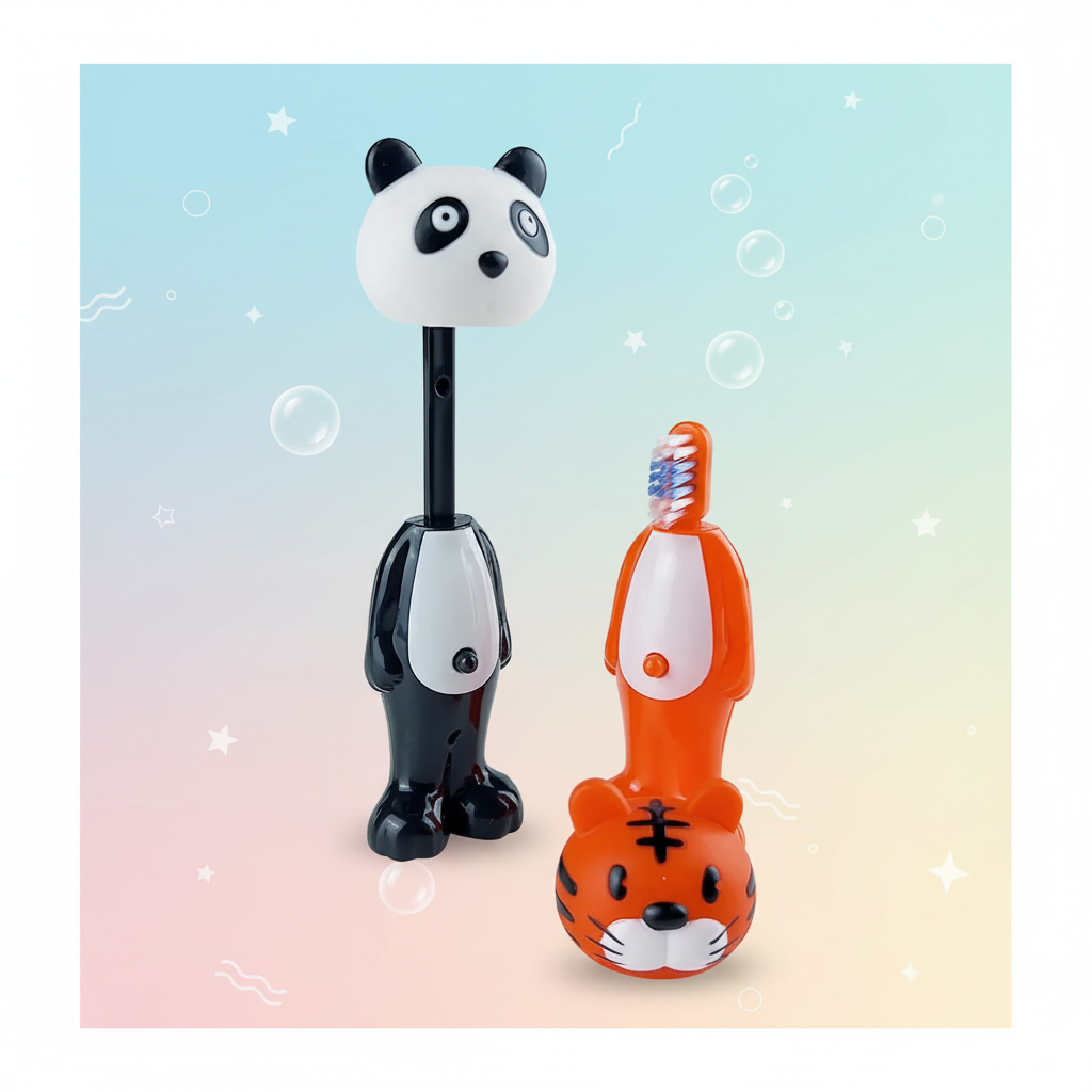 TinyTeeth – Divertente e carino – Spazzolino da denti per bambini a forma di animaletto