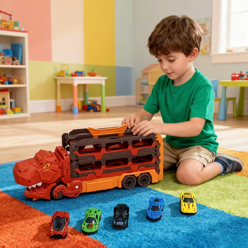JurassicTruck™ – Robusto e divertente – Carrello pieghevole per il trasporto di dinosauri