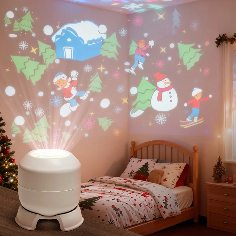 FrostyLight – Magico e suggestivo – Lampada rotante per proiettore (Natale e Halloween)