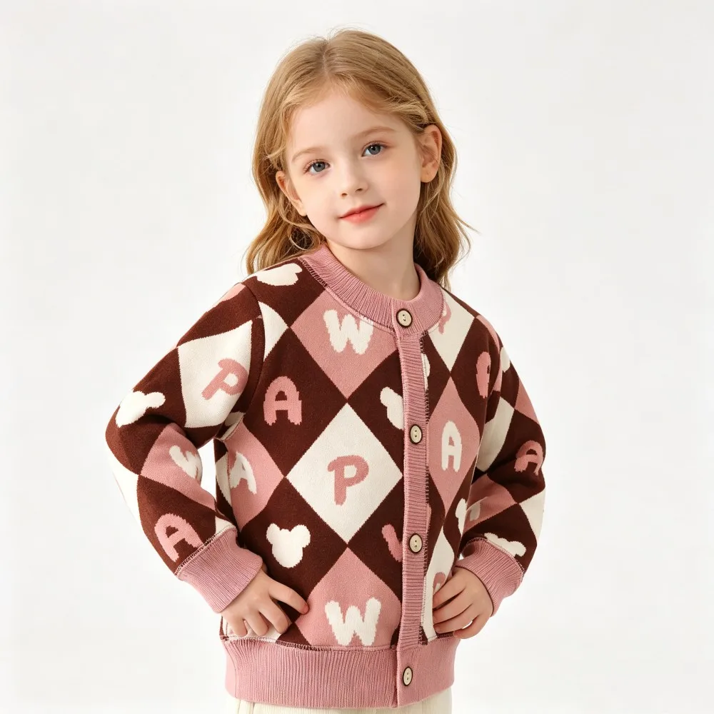 CozyCardi – Morbido e caldo – Cardigan lavorato a maglia con simpatiche stampe