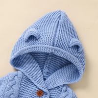 Thumbnail for SoftKnit – Caldo e carino – Tutina da neonato lavorata a maglia con cappuccio