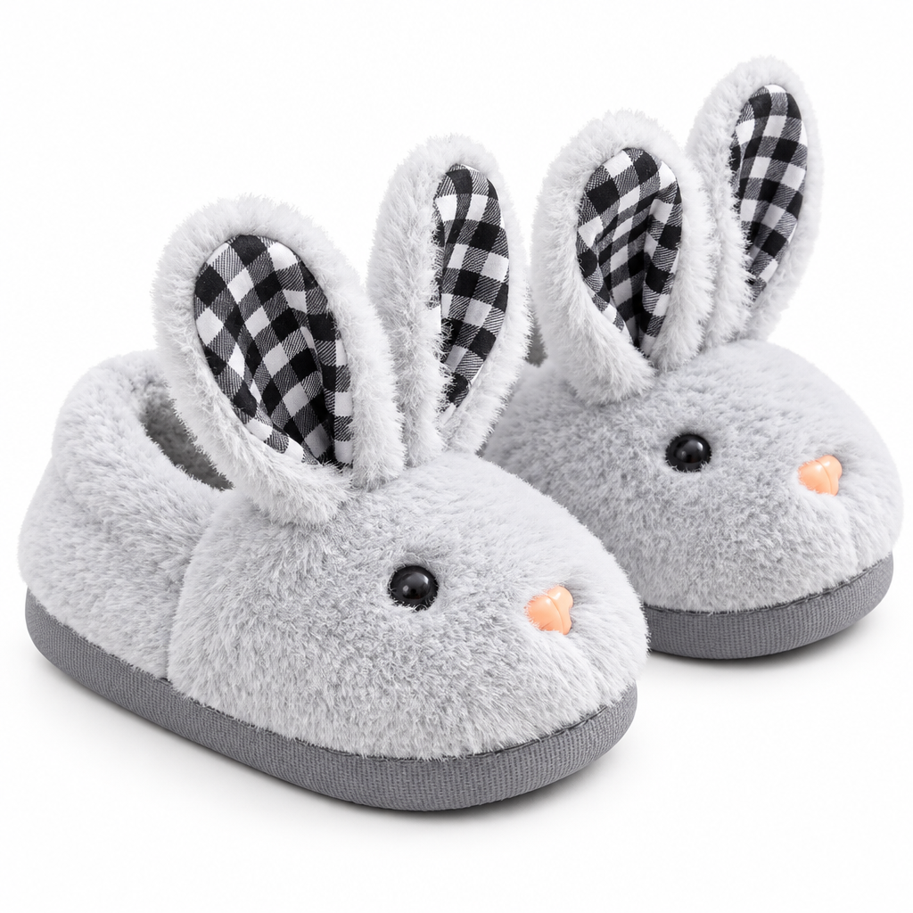 BunnyToes – Morbide e calde – Pantofole di peluche a forma di coniglio