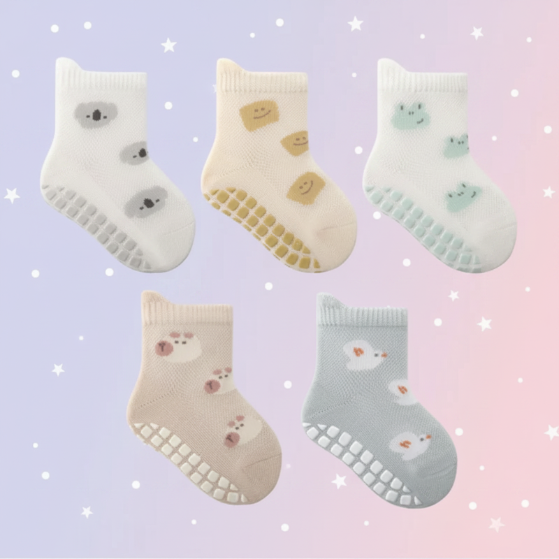 Soft Grip Socks – Morbidi e pratici – Calzini antiscivolo per neonati