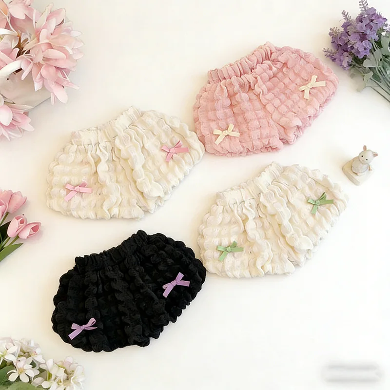 LovelyBloom – Morbidi e carini – Pantaloncini da bambino con volant e fiocco