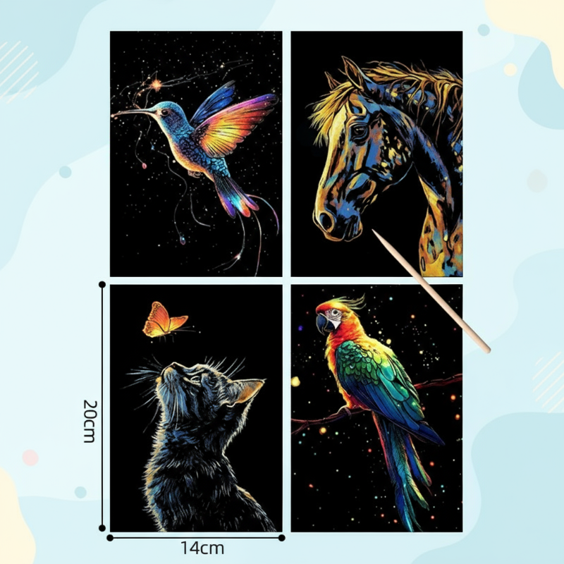 GlowArt – Glow-in-the-dark – Set di gratta e vinci