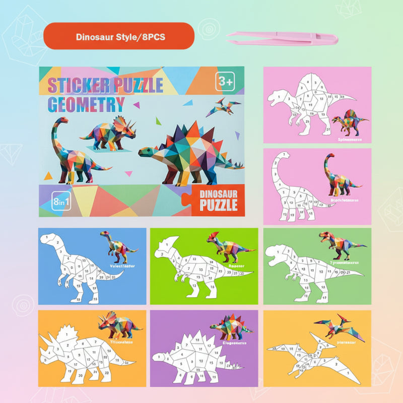 3D Sticker Puzzle – Creativo e istruttivo – Puzzle geometrico 3D