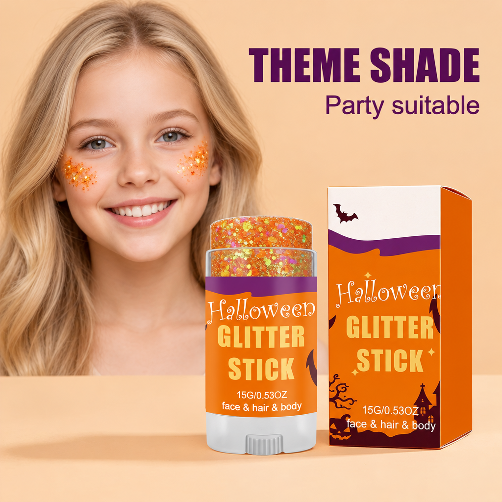 GlitterPop – Scintillante e festoso – Stick glitterato di Halloween per viso, capelli e corpo